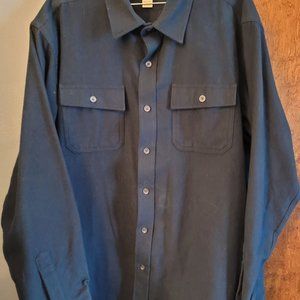 L.L. Bean Men's Chamois Shirt, Traditional Fit, XXL Navy